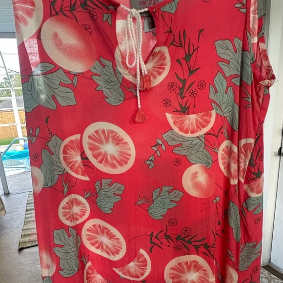 ๐ด ForCynthia Beach Swim Coverup Pink Floral, Size S - Picture 6 of 8
